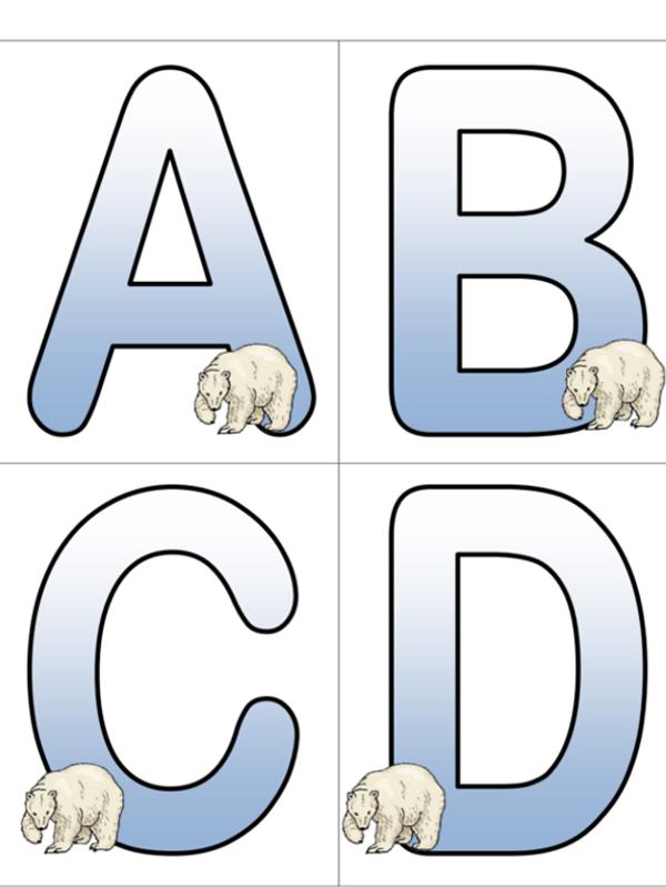 Alphabet Letters of the Arctic Animals