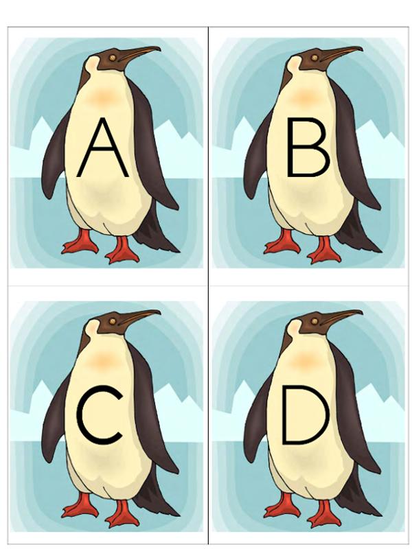 Alphabet Letters of the Arctic Penguins